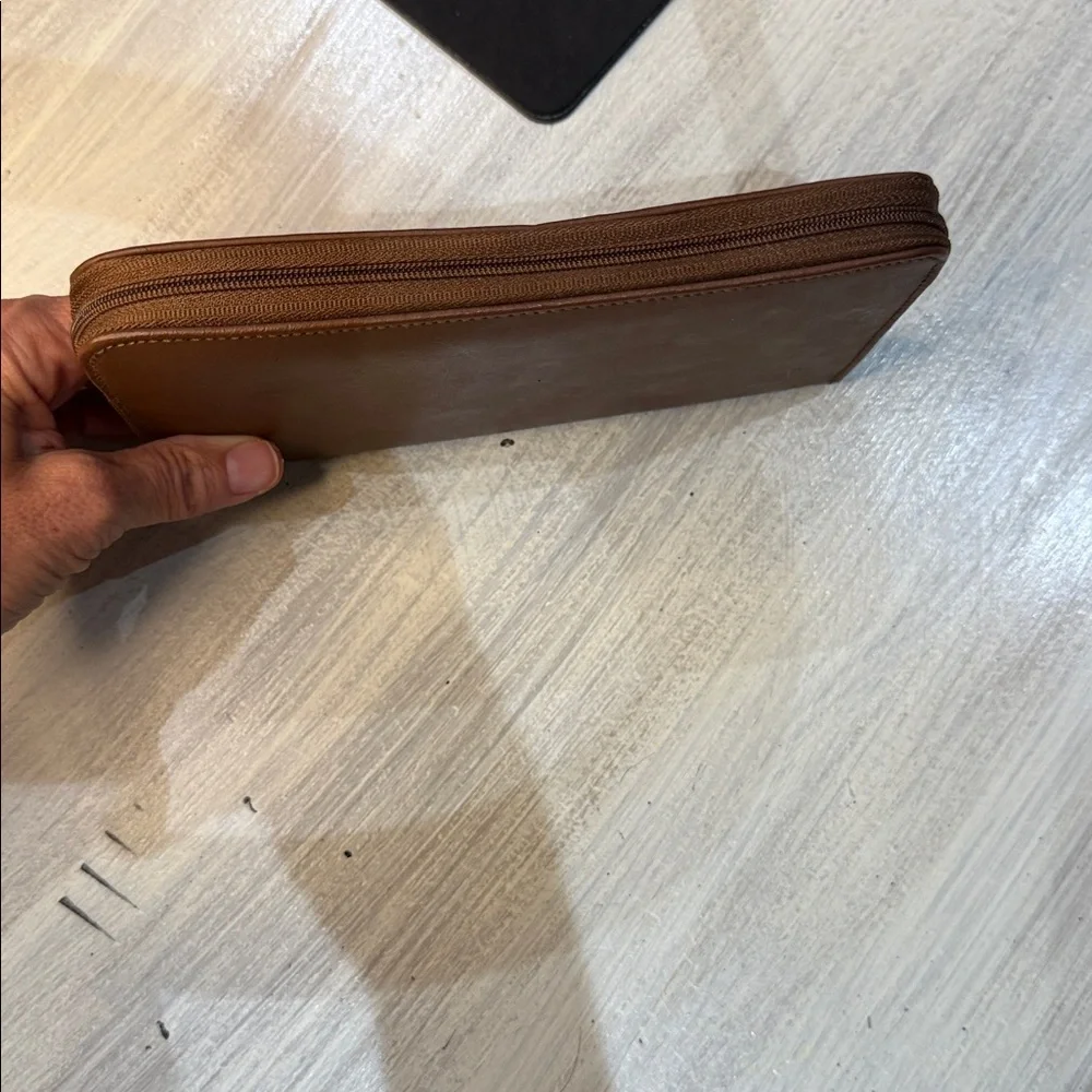 Brown Leather monogram, Wallet-,HWH